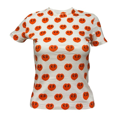 CHRISTIAN DIOR Spring Summer 2002 CD Logo Heart Print T