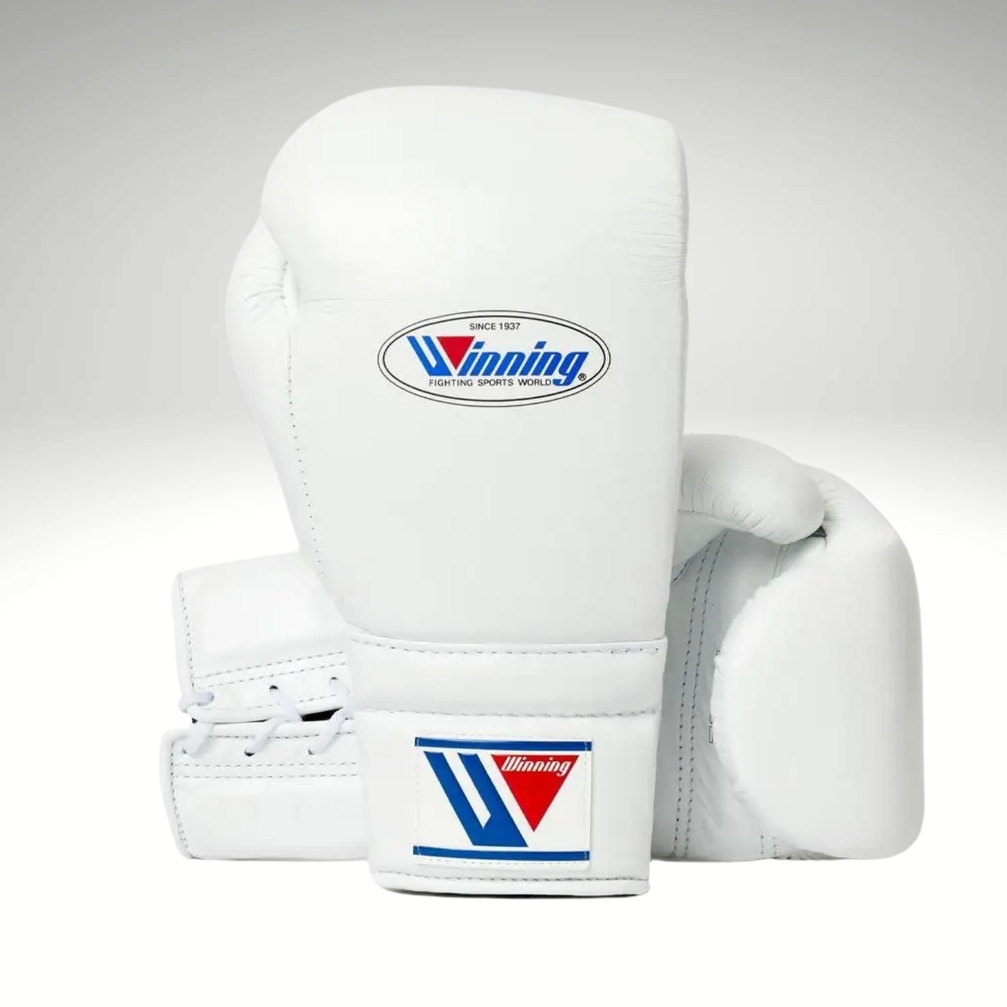 White Winning Boxing Gloves – 8oz to 16oz Lace-Up Training