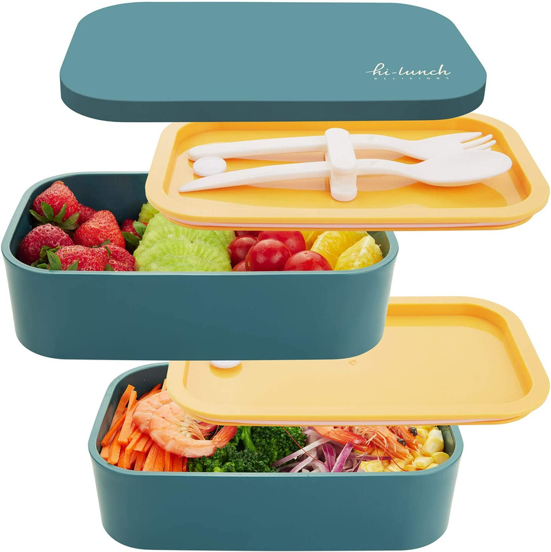 - All-in-one Stackable Japanese Bento Box - Leakproof Eco-fr
