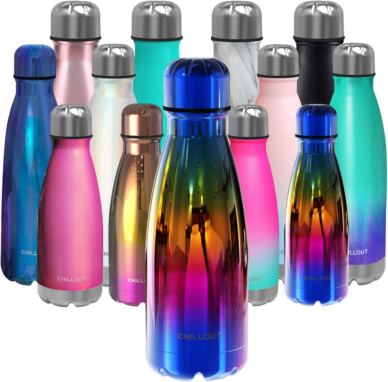 Stainless Steel Water Bottle For Kids Double Wall Insulated Cola Bottle Shape
