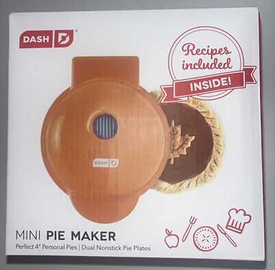 DASH ORANGE MINI PIE MAKER MAKES 4'' PIES  PERFECT DESSERT NEW