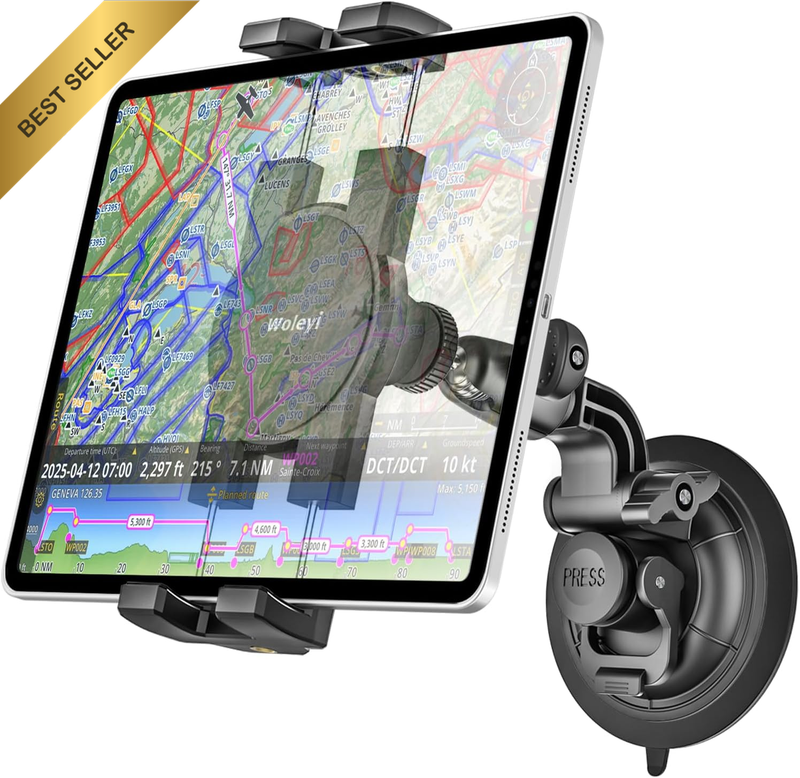 Windshield Car Tablet Holder, Heavy Duty Suction Cup Window Dashboard Tablet Mou