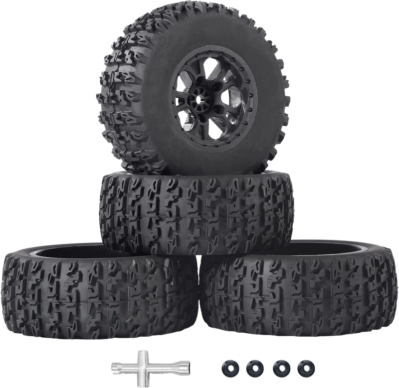 12Mm Hex RC Wheels and Tires 4PCS 1/10 Scale RC Short Course