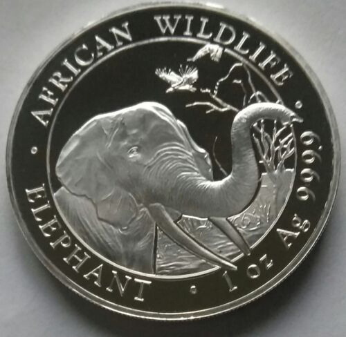 2018 Somali ELEPHANT 100 Shillings Silver Coin 1oz .999 Ag Bavarian German Mint