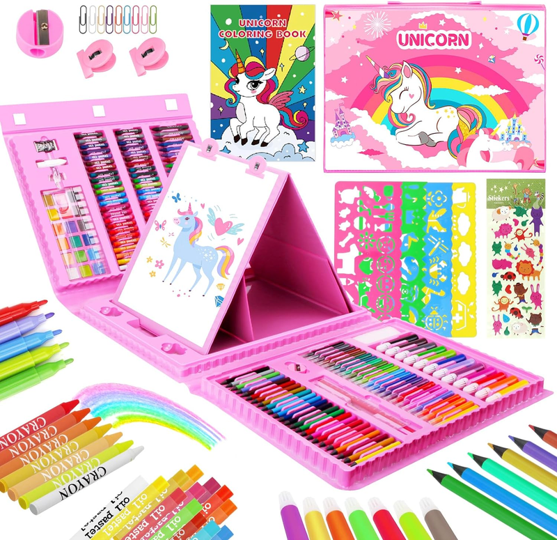 Art Supplies for Kids,Drawing Kits Unicorn Art Case Coloring