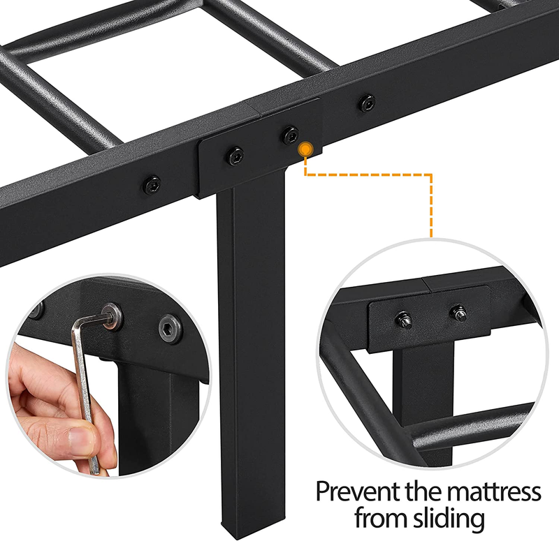 Canopy Bed Frames Platform Bed Frame Four-Poster Canopied Bed Mattress Foundatio