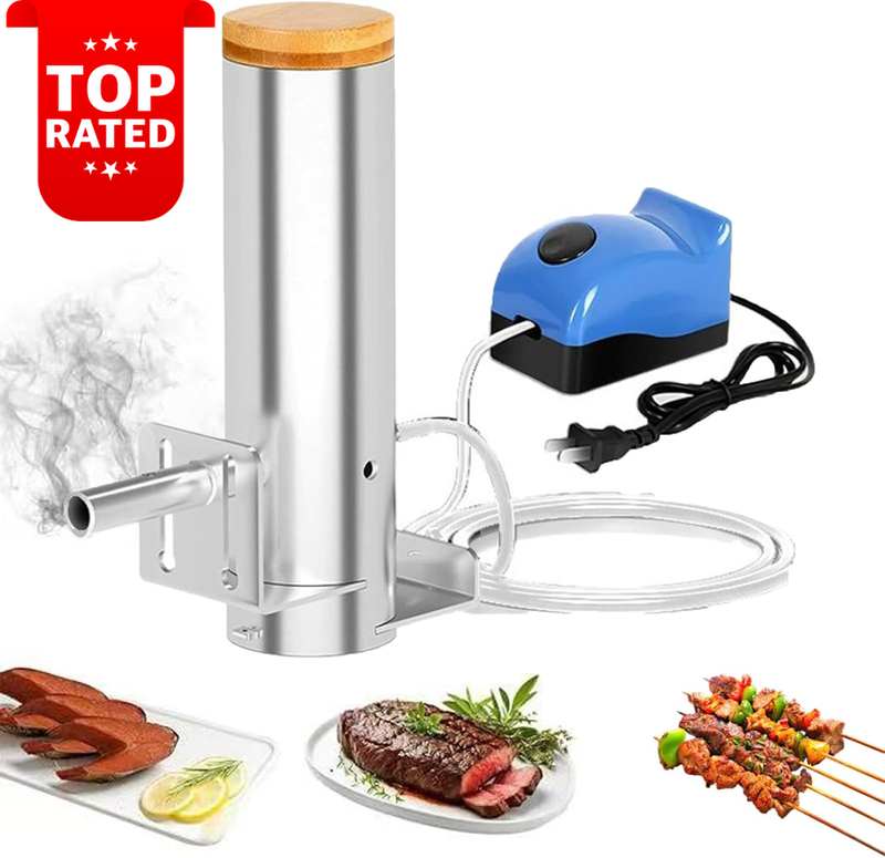 Portable Electric BBQ Smoker Cold Smoke Generator Air Pump Fits Any Grill