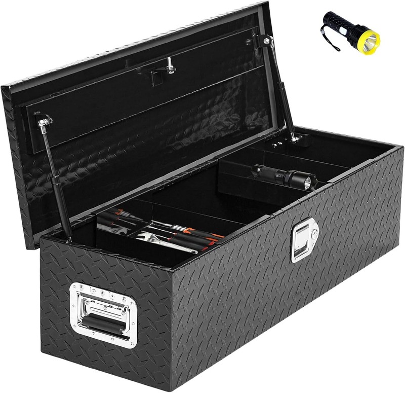 Truck Bed Tool Box Heavy Duty Aluminum Slid Shelf Diamond