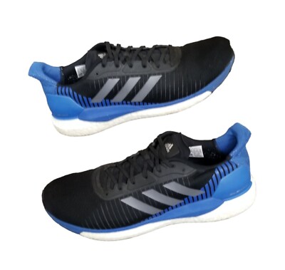 Adidas Solar Glide ST F34098 Black/Blue Running Shoes Sneakers Mens Size 12.5 US