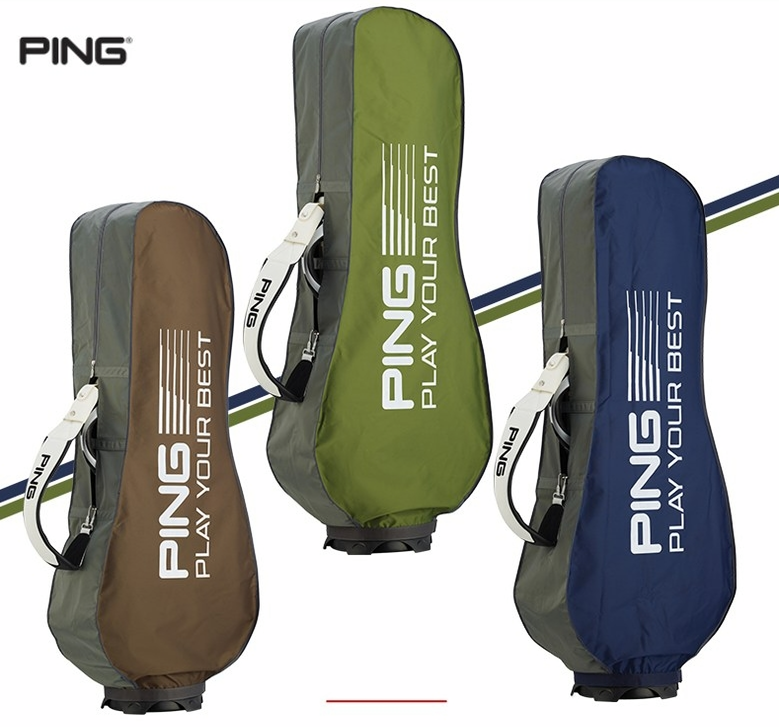 2023 Ping New Premium Fabric Travel Golf Bag Cover Hood Flight for Case