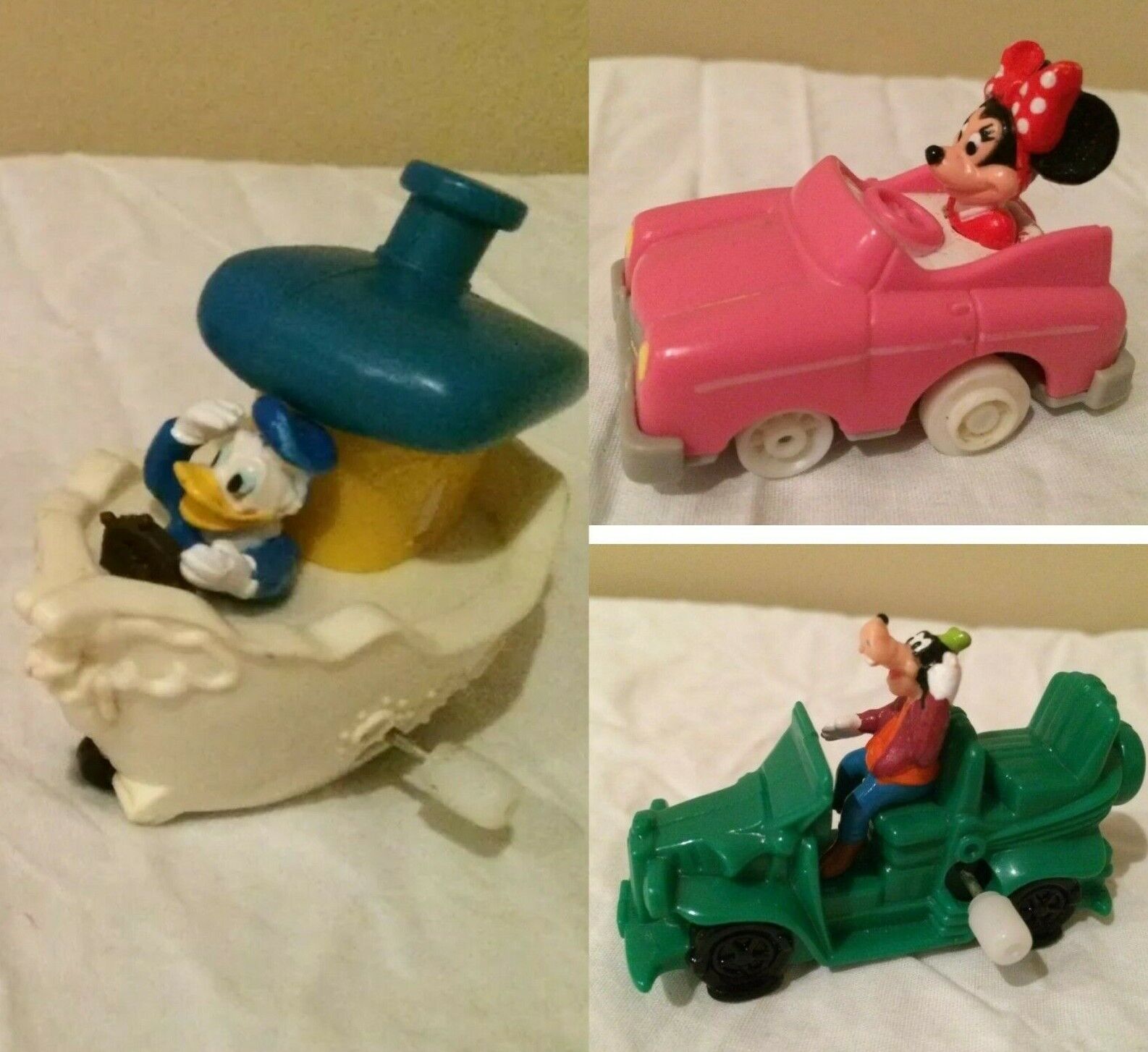 Disney Minnie Mouse Donald Duck Goofy Vehicles Figures Toys Lo...