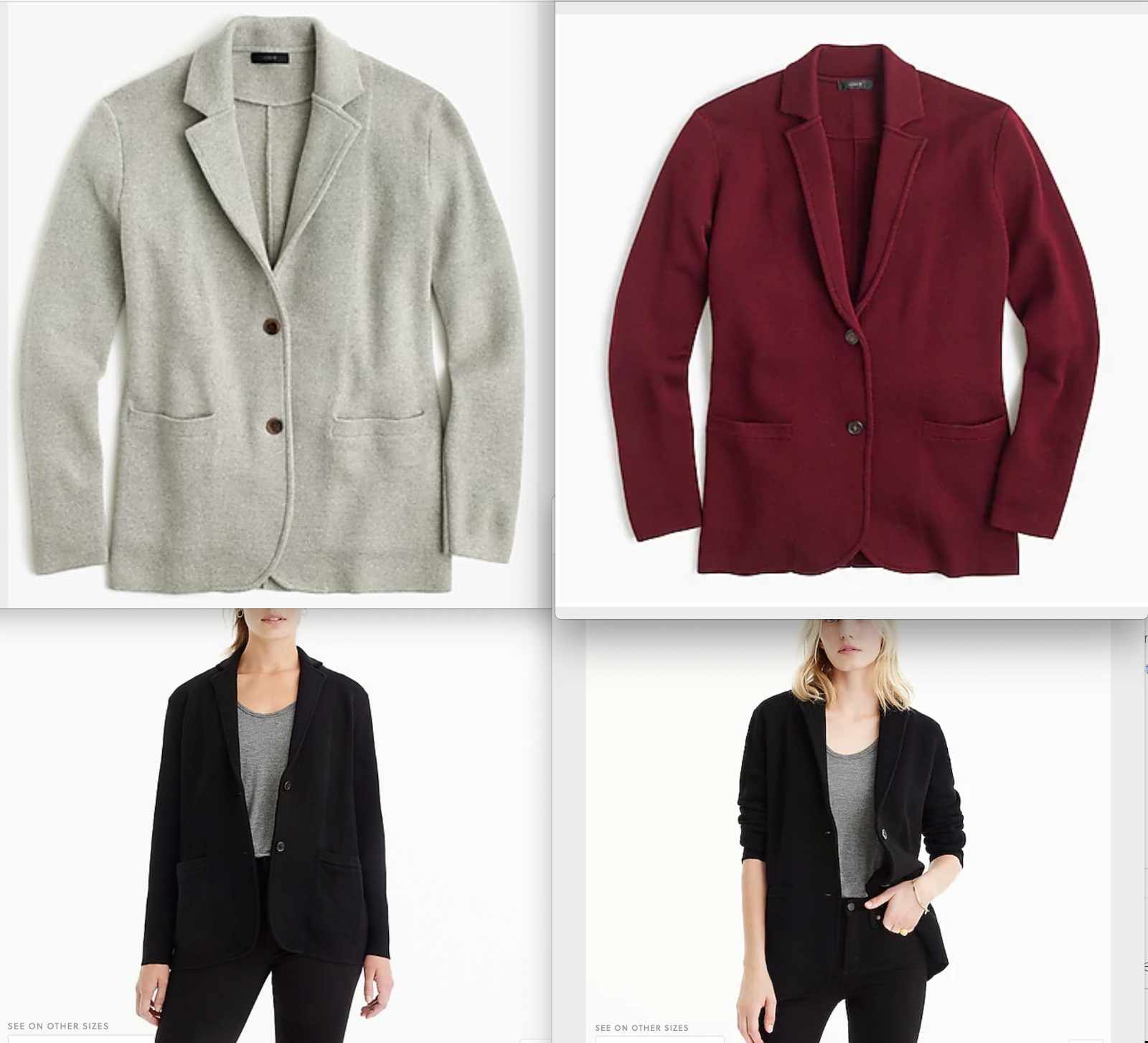 $138 J.Crew Merino wool sweater-blazer-F4493-VINTAGE