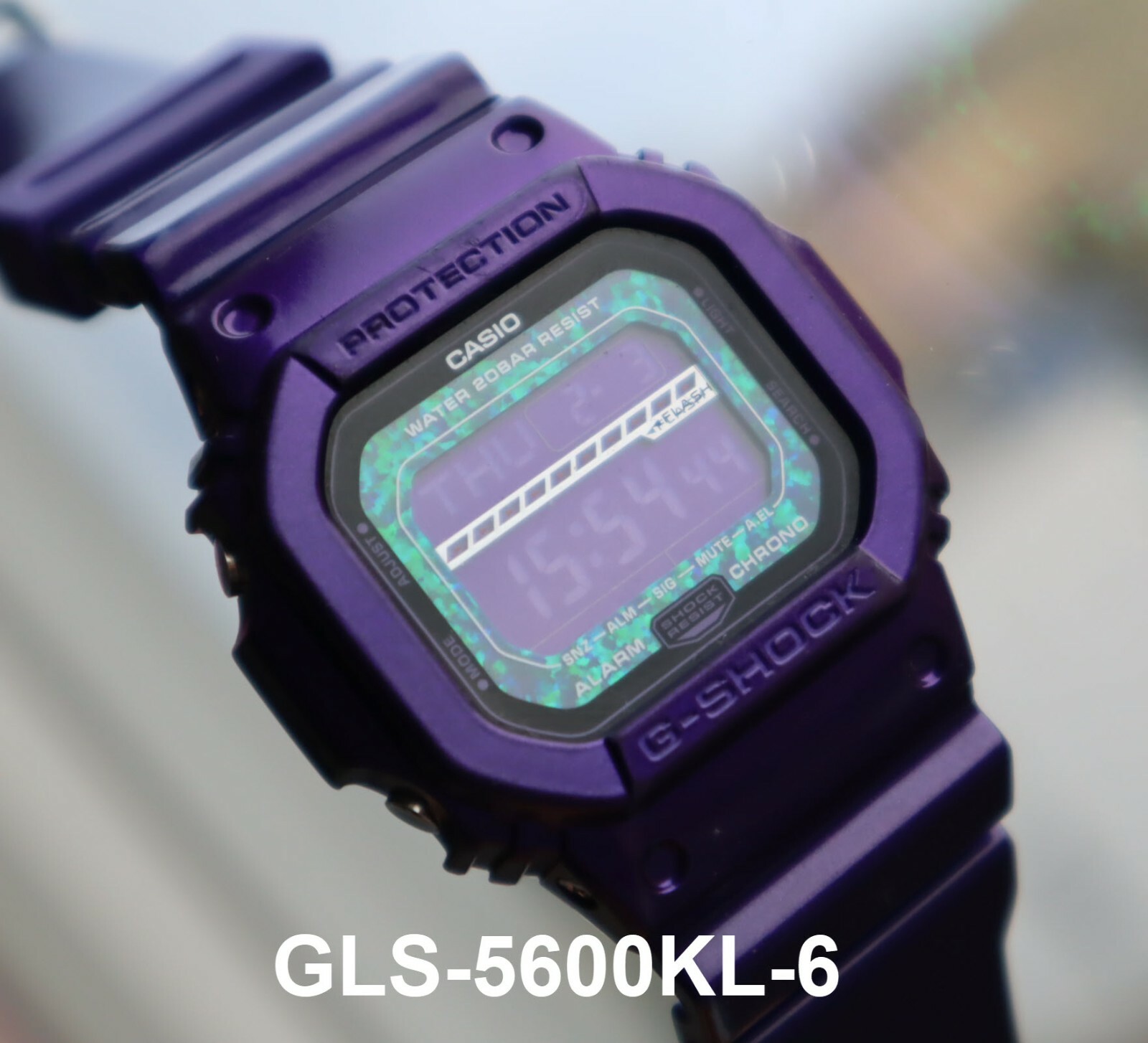 G-SHOCKGLS-5600KL-6JF パープル × 人口オパール 紫 G-SHOCK GLS