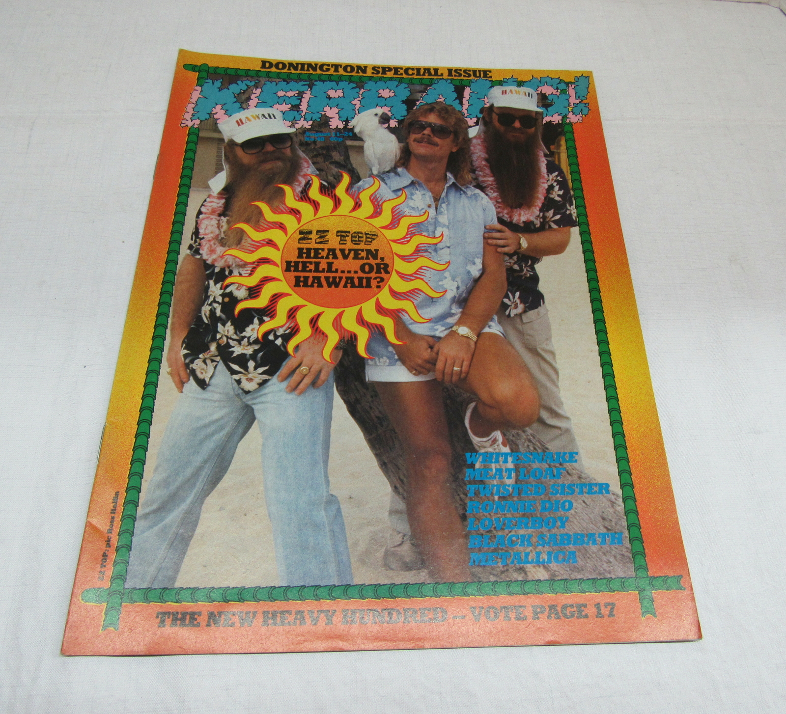 Vintage Kerrang Magazine ZZ Top Heaven, Hell Or Hawaii? Aug 11-24