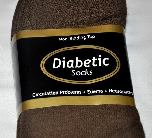 Diabetic Brown Ankle Socks Men's 3 Pair Size 10-13 Made In The USA!!