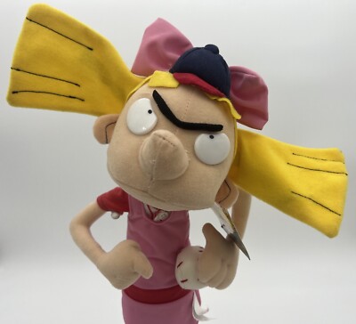 RARE Nickelodeon 16  Hey Arnold Helga Plush Nanco Viacom Doll 2002 With Tags