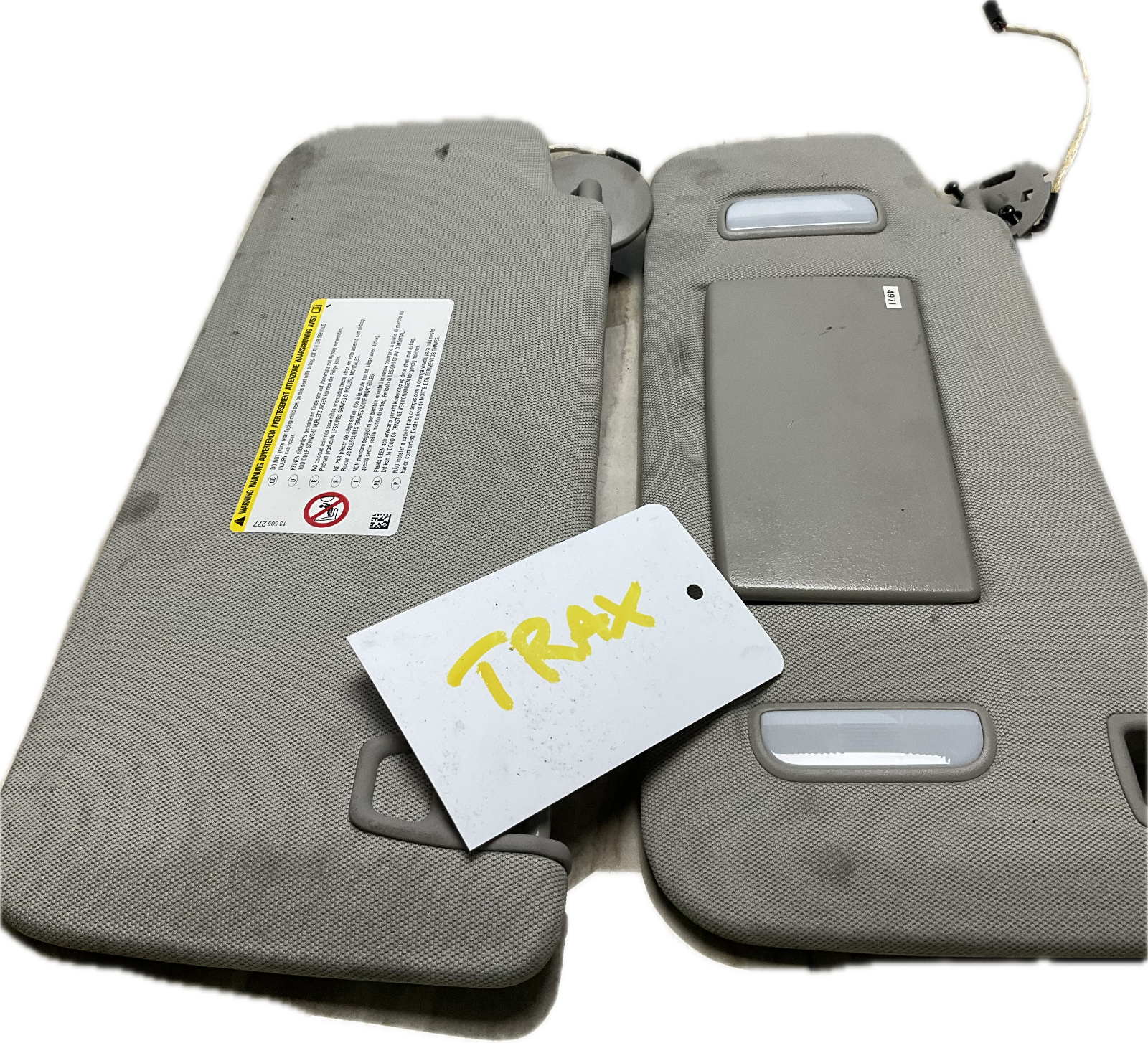 Alette pantine parasole destra e sinistra per modello CHEVROLET TRAX 2013