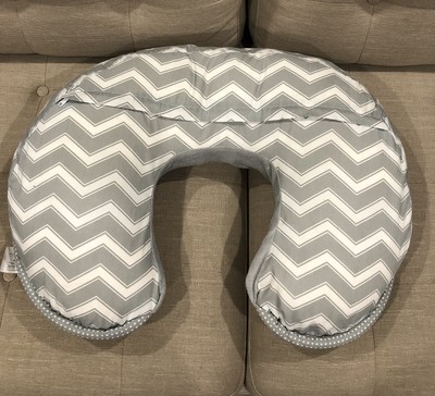 Boppy Nursing Feeding Pillow With Whale Slip Cover - Grey/White