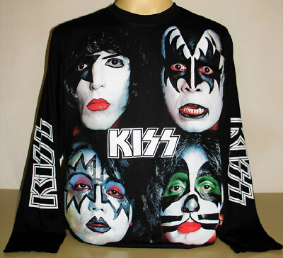 Kiss Dynasty Design Long Sleeve T-Shirt Size S M L XL 2XL 3XL Rock Band XXL XXXL