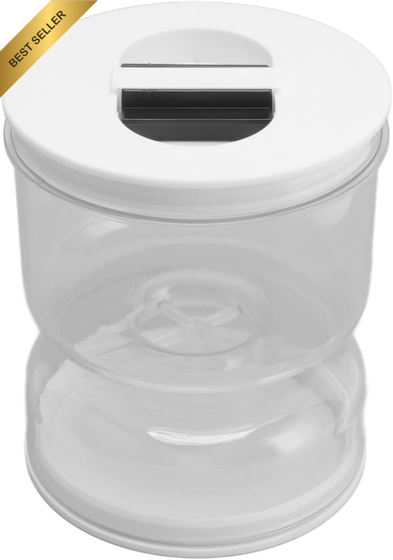 Dry Wet Separation Pickle Jar, Good Sealing Pickle Hourglass Jar Glass Pickle Ja
