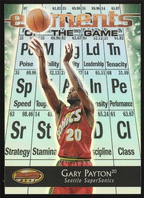 2000-01 Bowman's Best Elements Of The Game Gary Payton #EG8