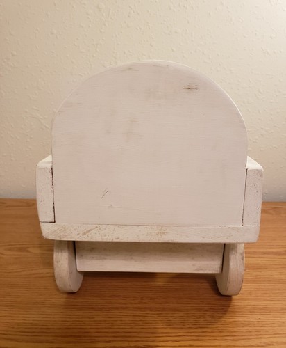 Handmade Folk Art Toy Wooden Wagon with Pull String