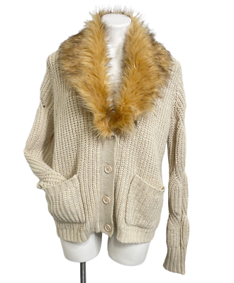 Jessica simpson faux fur clearance cardigan