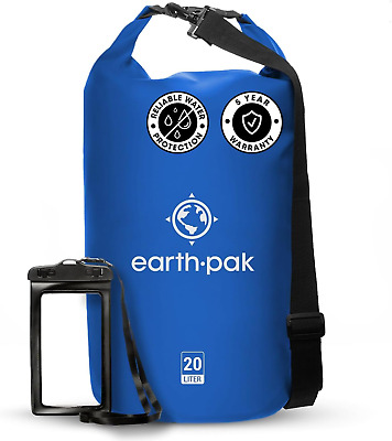 Earth Pak Waterproof Dry Bag  Roll Top Backpack 30L 40L 55L with Phone Case