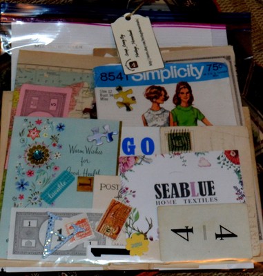 Custom EPHEMERA PACK grab bag Scrapbook, Mixed Media Art, collage 65 - 100 PCs