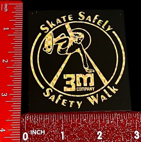 Vintage 1980’s Prismatic Skate Safely 3M Company Safety Walk