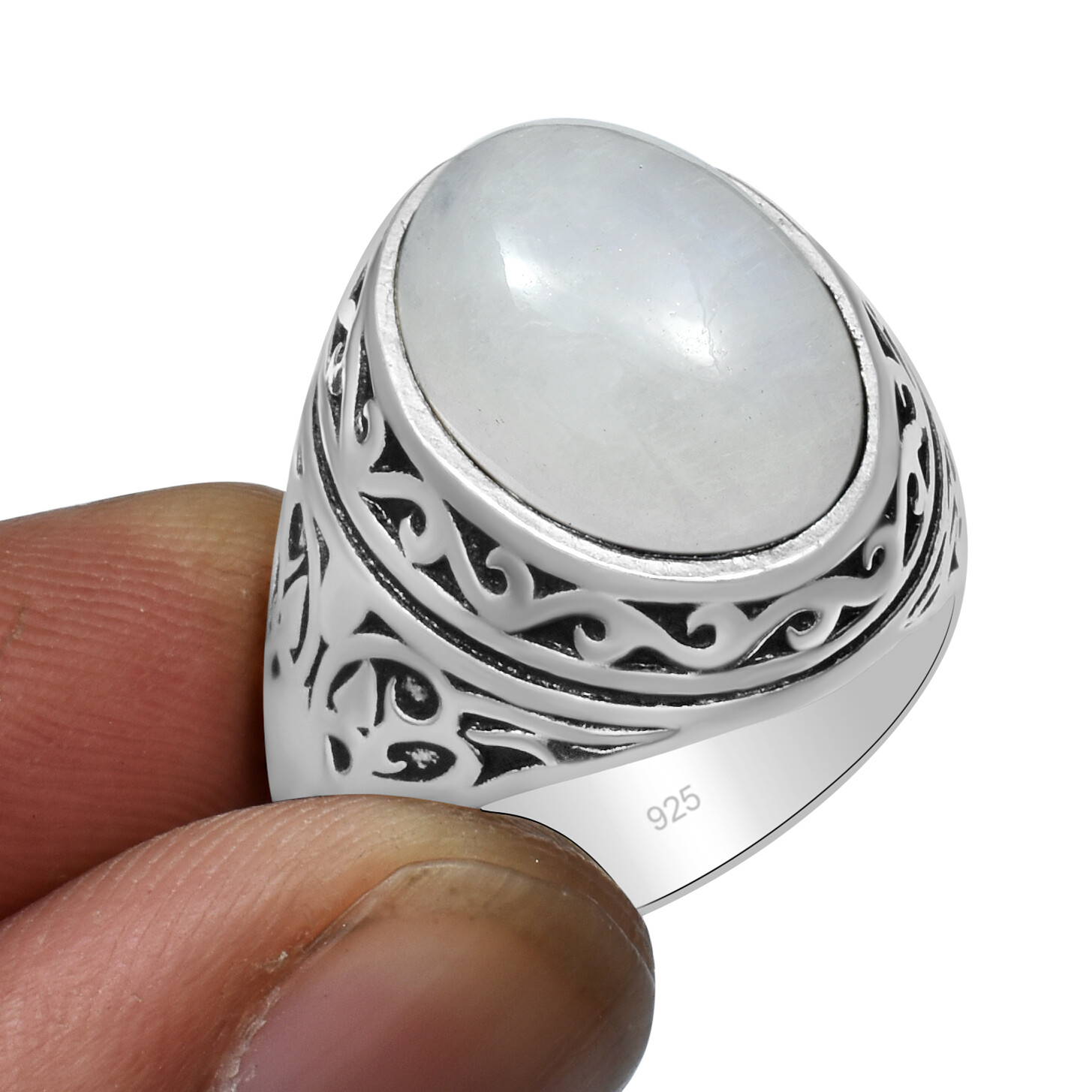 Rainbow Moonstone Gemstone Handmade Ottoman Arabic Style