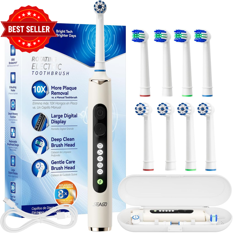 Seago Rechargeable Rotating Electric Toothbrush
