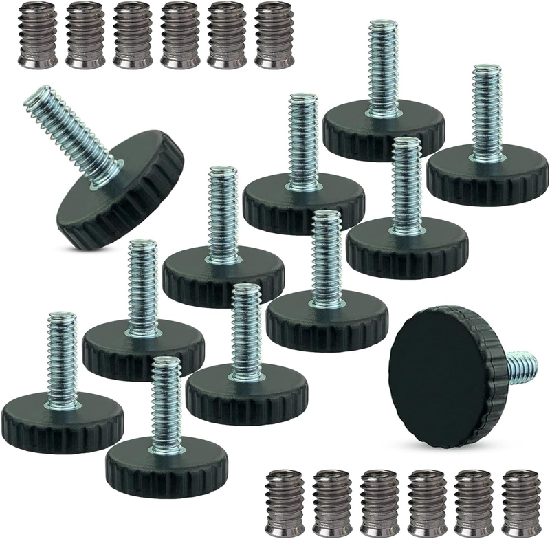 Feet Levelers 1/4-20 for Furniture Table Chair Bar Stool Leg Leveling Glides