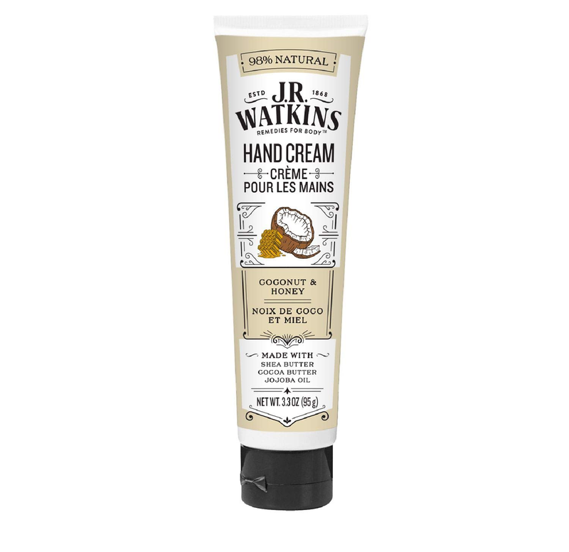 J.R. Watkins Natural Moisturizing Hand Cream, Coconut, Hydra