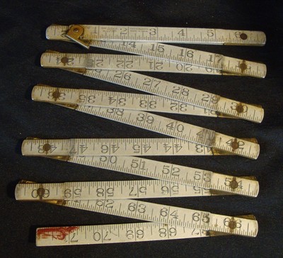Lufkin Rule Co. No. 1206 - 6 Ft. Aluminum Rule w Brass Joints