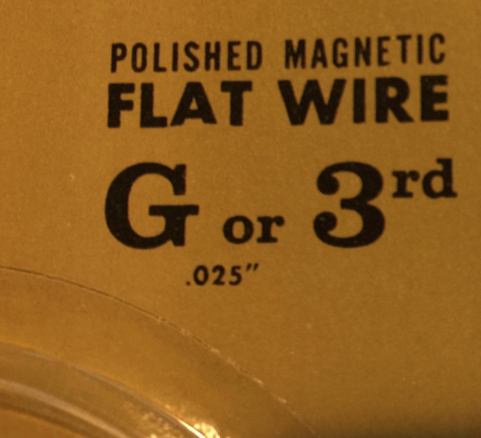 Goya: Box of 6 Vintage Polished Magnetic Flat Wire Guitar G Strings (0.025)