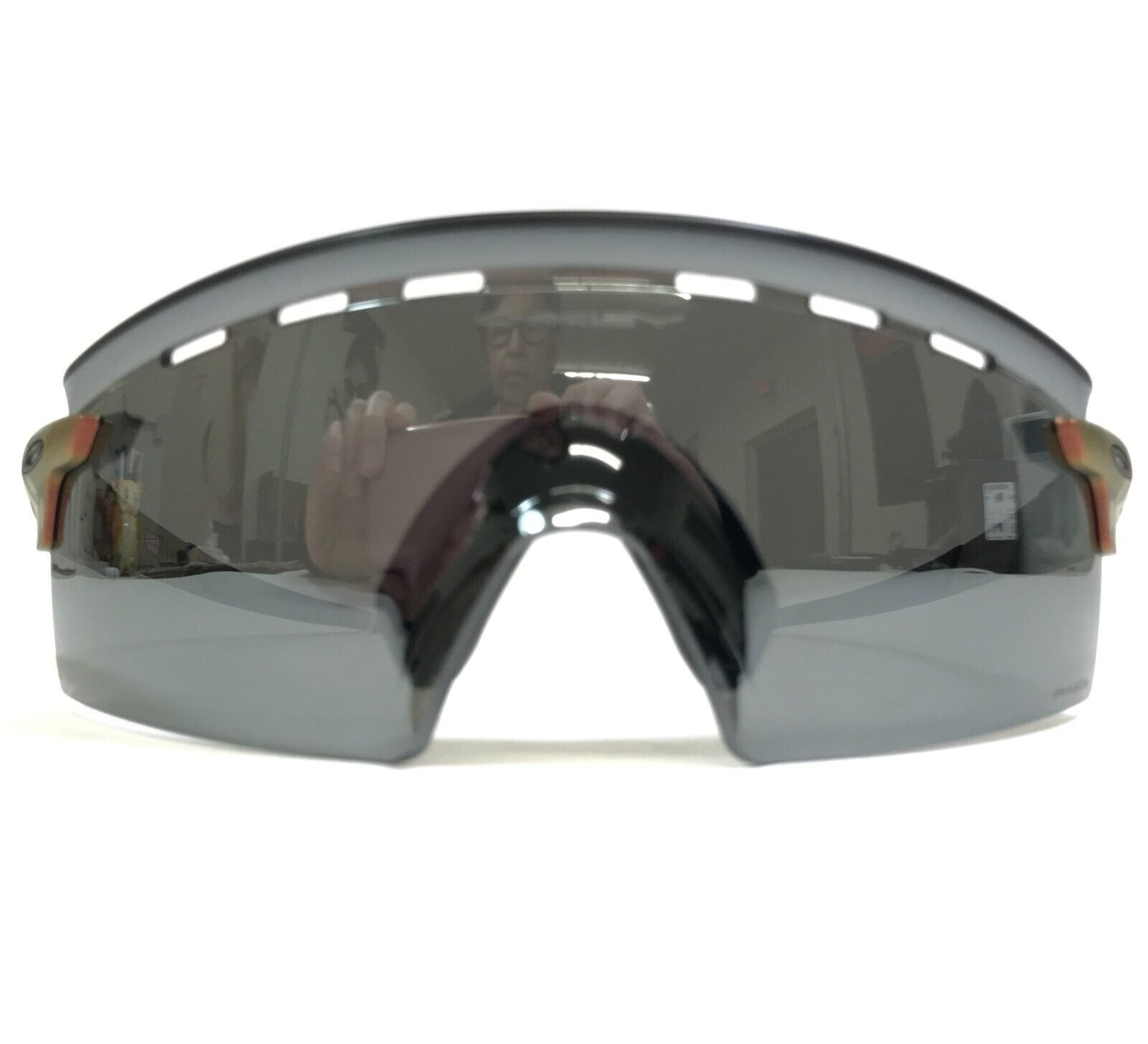 Pre-owned Oakley Sunglasses Oo9235-1239 Encoder Strike Matte Black Orange Prizm 24k Lenses In Gray