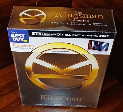 The Kingsman 3-Movie Collection Steelbook (4K+Bluray) NEW-Free Box Shipping
