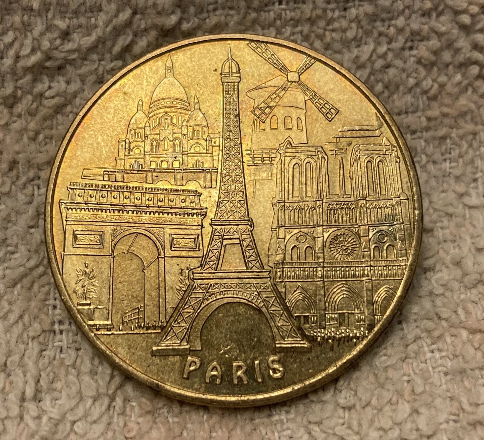 2007 Token Monnaie de Paris Notre Dame Eiffel Tower Arc de