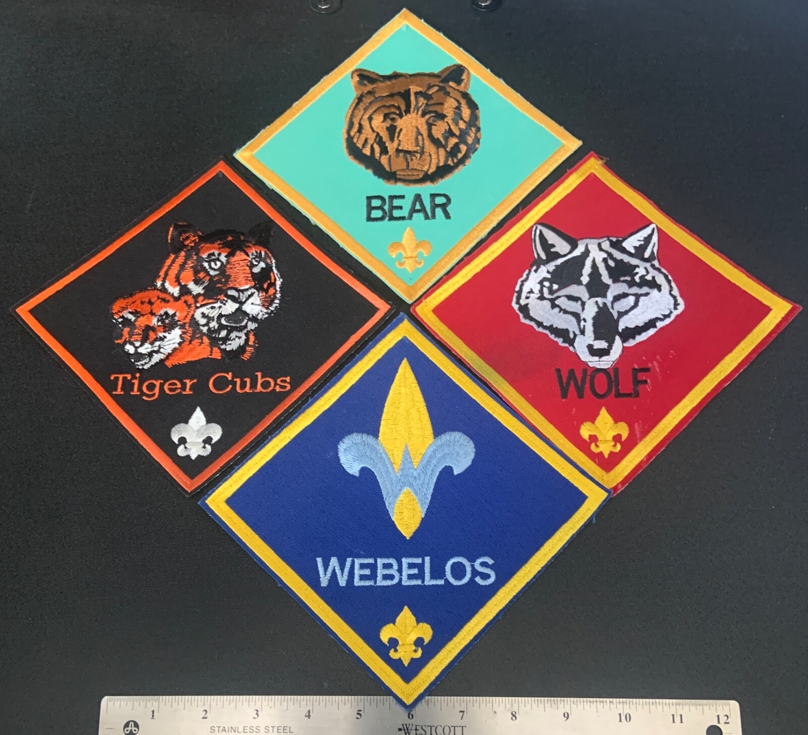 BSA Cub Scouts オオカミ 紋章 ひし形 925 シルバー 米国 ヴ BSA Cub Scouts オオカミ 紋章 ひし形 925 シルバー 米国 ヴ