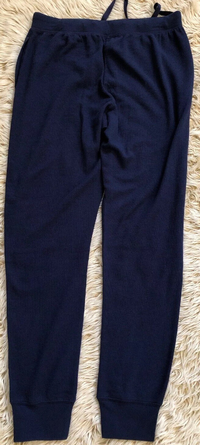 Polo Ralph Lauren Mens Waffle Knit Jogger Large L Pant Pull On Soft Blue NEW