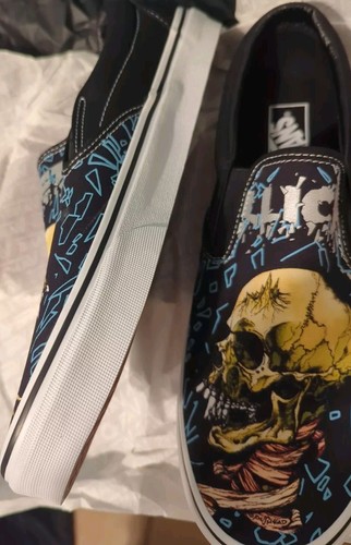 Pre-owned Vans Slip-on Metallica Black Album 30th Anniversary Men's Shoes 12 In Box