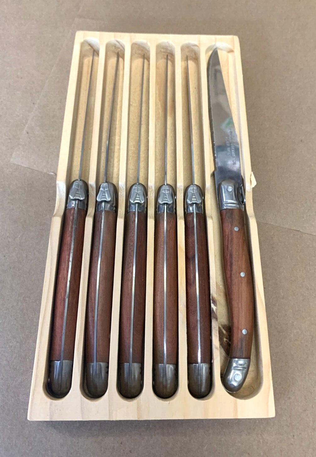 Laguiole Production ナイフセット　6本 Set of 6 Laguiole en Aubrac Steak Knives Stainless Steel