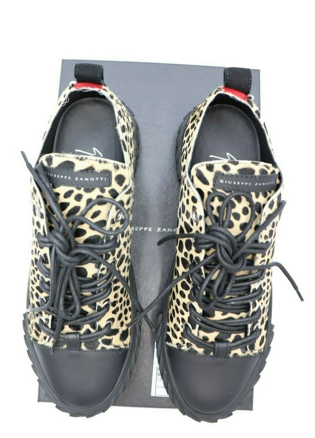 Pre-owned Giuseppe Zanotti Men's Leopard Print Blabber Sneakers Shoes 10.5 43.5 In Multicolor