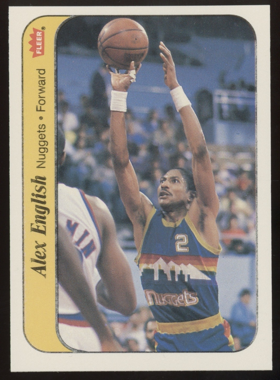 1986 Fleer Basketball Sticker #4 Alex English