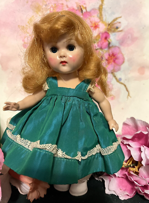 Vintage 1950s Vogue Ginny doll brown eyes blonde Walker Original clothes GREAT