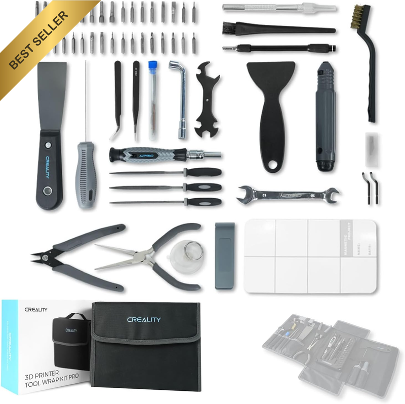 Creality Upgraded 3D Printer Tool Wrap Kit Pro, 74Pcs Includes Deburring Tool, N