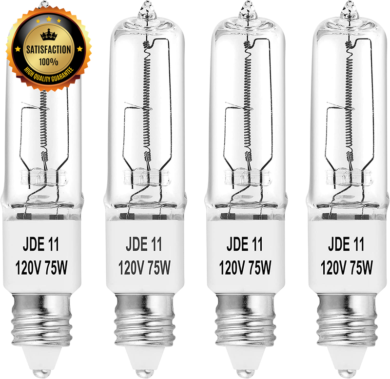 4-Pack JDE11 120V 75W Halogen JDE11 75W Bulb Warm White 75 W