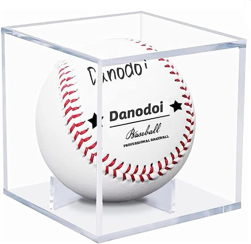 Baseball Display Case Uv Protected Acrylic Clear Baseball Holder Square Cube