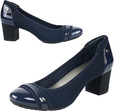 JENN ARDOR Womens Slip On Pumps 2in Chunky Block Heel Comfort Dress Pump Shoes
